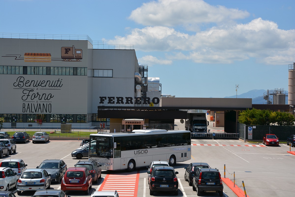 Lo stabilimento della Ferrero a Balvano